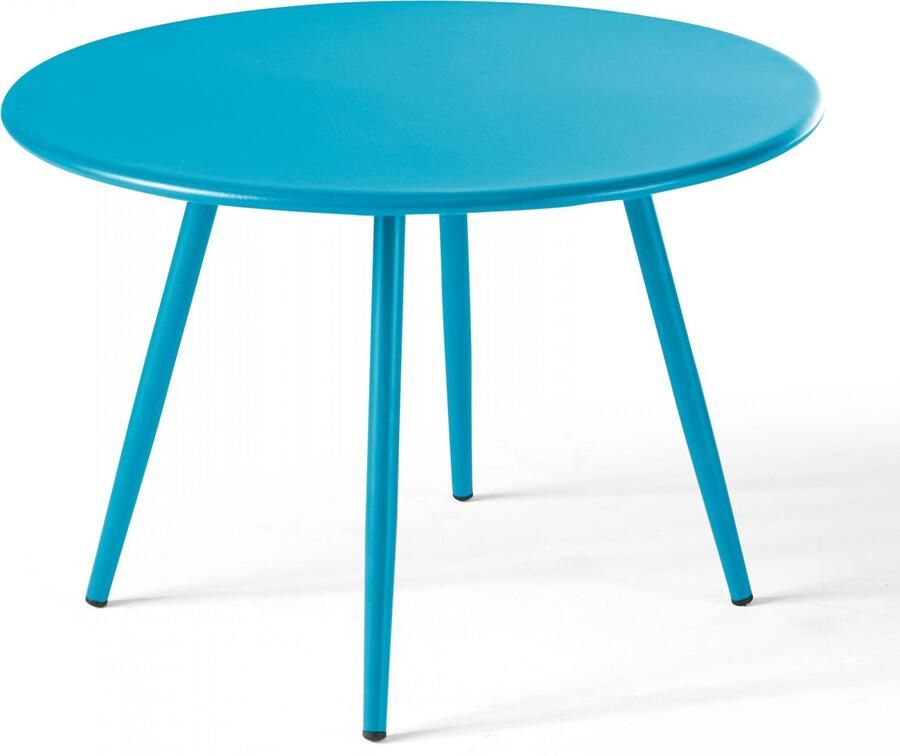 Oviala Ronde salontafel van blauw metaal Palavas
