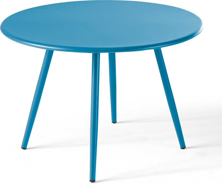 Oviala Ronde salontafel van blauw pacifisch metaal Palavas