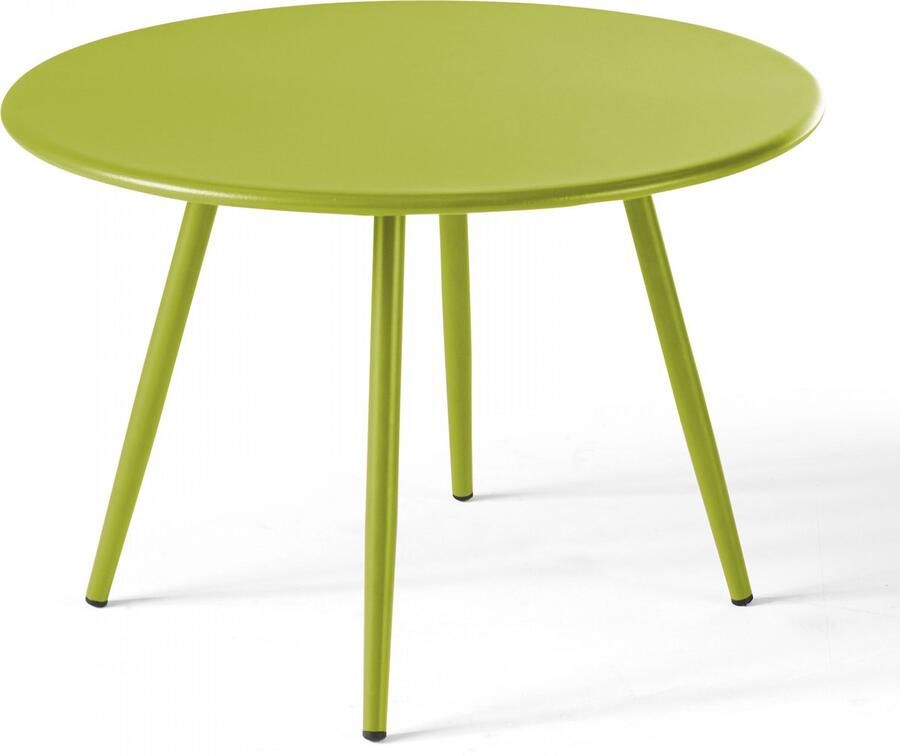 Oviala Ronde salontafel van groen metaal Palavas