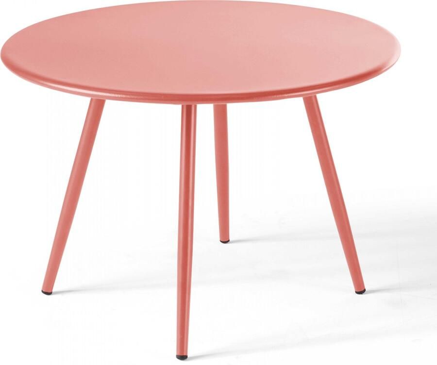 Oviala Ronde salontafel van klei metaal 40 cm Palavas