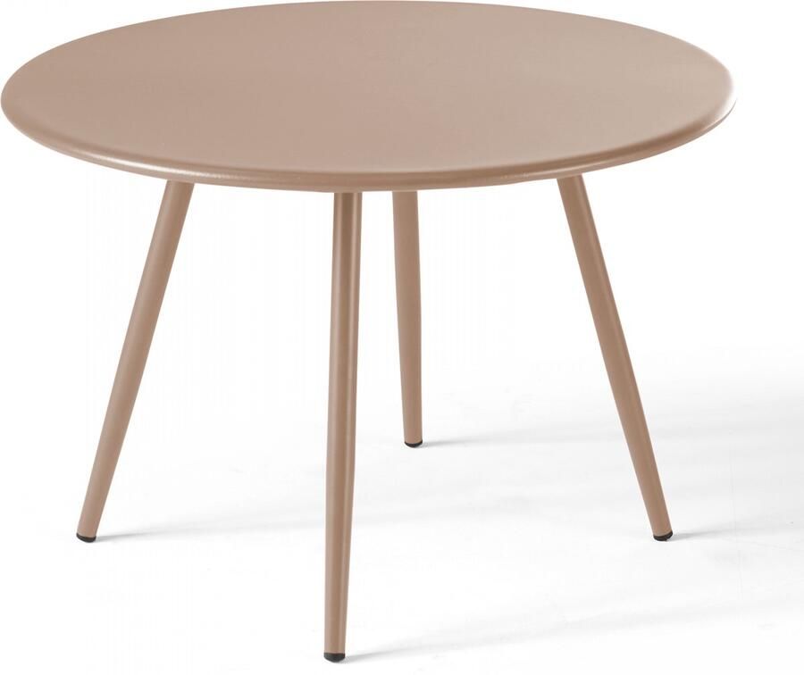 Oviala Ronde salontafel van taupekleurig metaal Palavas