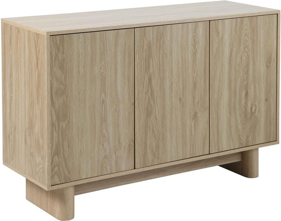 Oviala Scandinavisch 3-deurs dressoir 120 cm licht hout Bowy