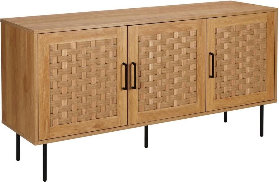 Oviala Scandinavisch rechthoekig 3-deurs dressoir L150 cm hout Noah