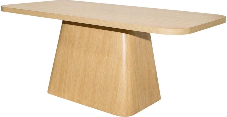 Oviala Scandinavische rechthoekige eettafel 180 cm licht houtlook Davy