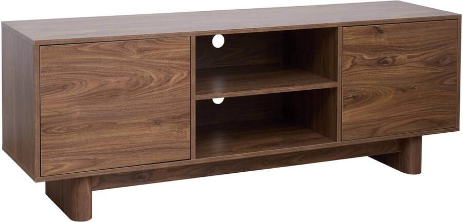 Oviala Scandinavische tv-kast 160 cm donker hout Bowy