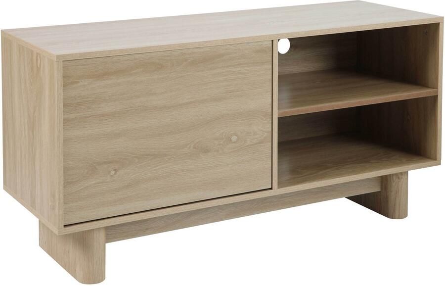 Oviala Scandinavische tv-kast van 120 cm in licht hout Bowy