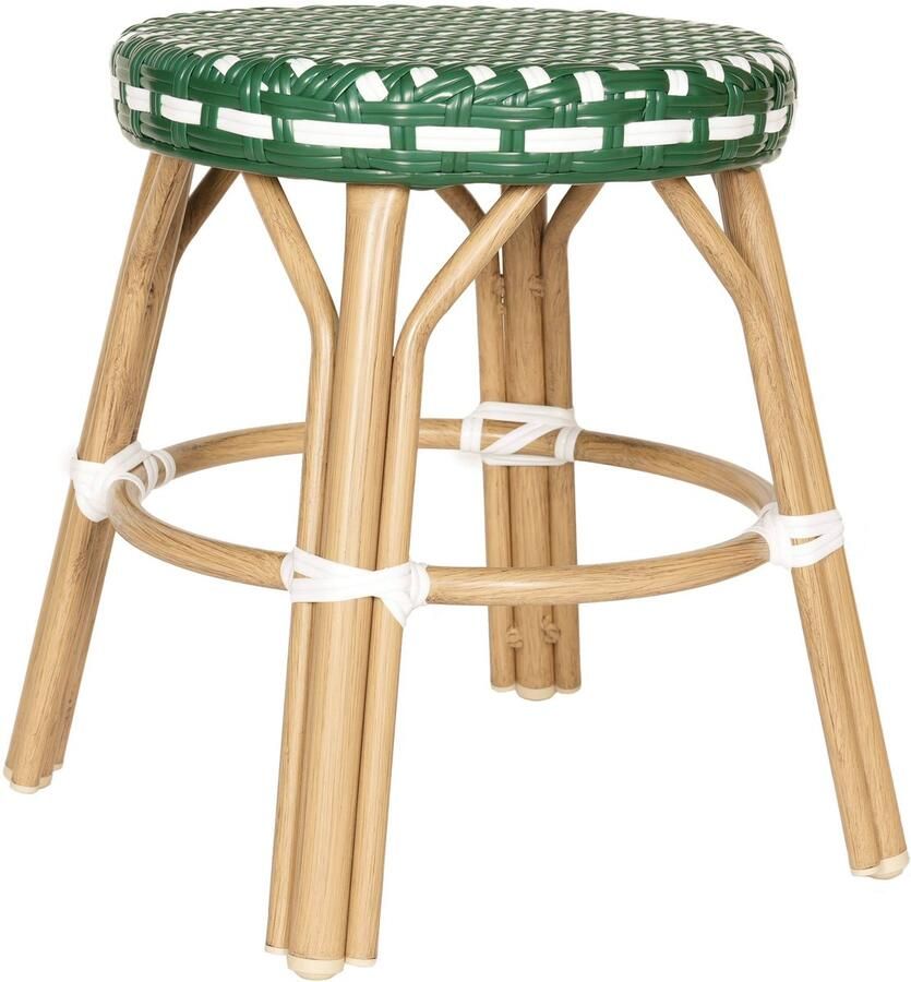 Oviala Tuinkruk van aluminium en wit en groen synthetisch rotan Belleville