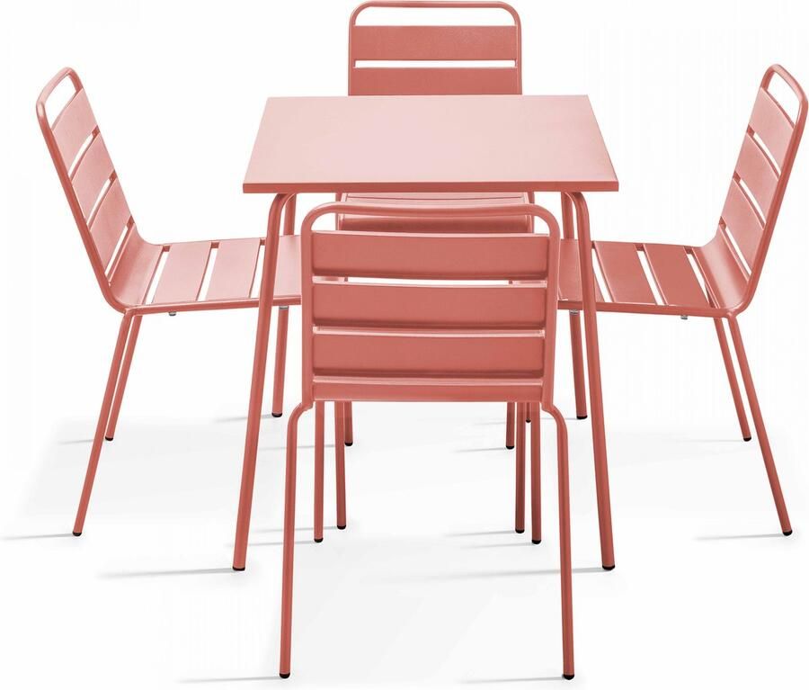 Oviala Tuinset met tafel en 4 kleistoelen Palavas