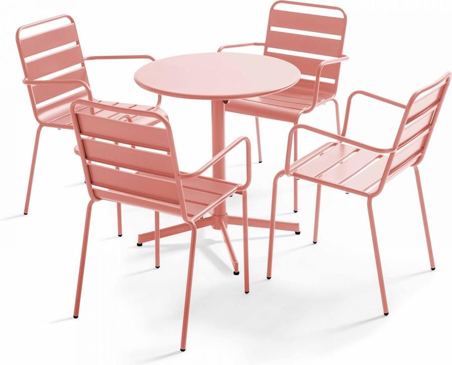 Oviala Tuinset met tafel en 4 kleistoelen Palavas