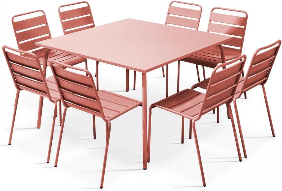 Oviala Tuinset met tafel en 8 kleistoelen Palavas