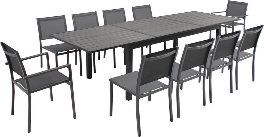 Oviala Tuinset voor 10 personen van en synthetisch hout