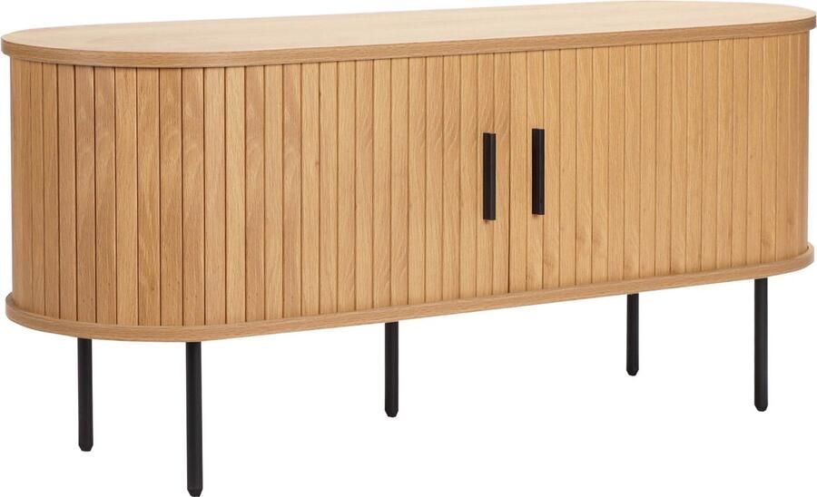 Oviala TV-meubel in melamine en staal 120 cm beige Marius