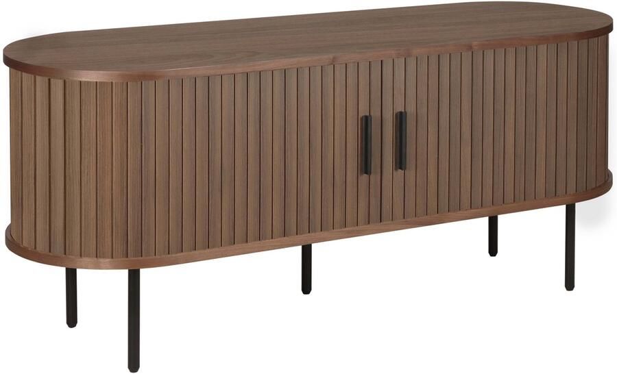 Oviala TV-meubel in melamine en staal 120 cm bruin Marius