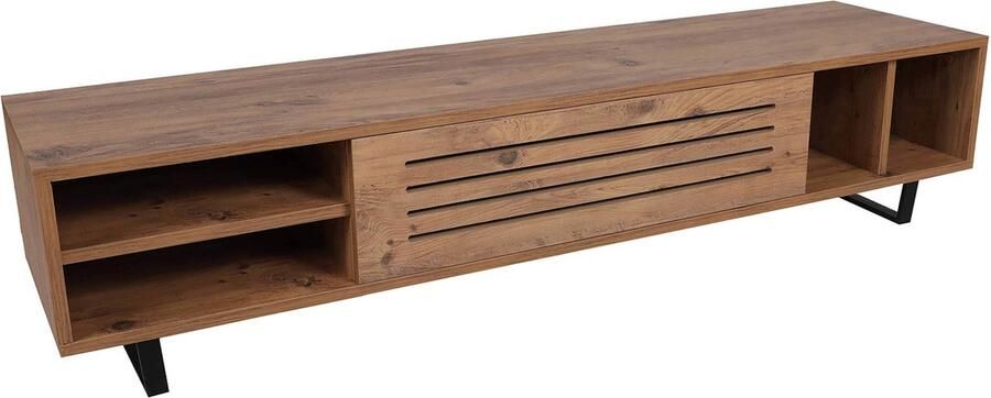 Oviala TV-meubel met donker houteffect van 160 cm