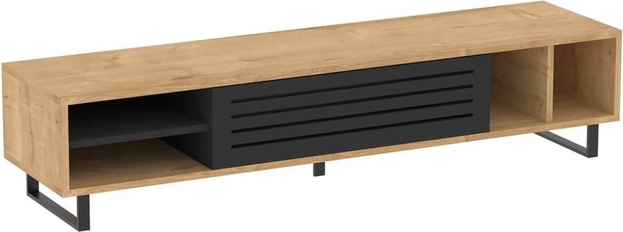 Oviala TV-meubel van 160 cm met licht houteffect