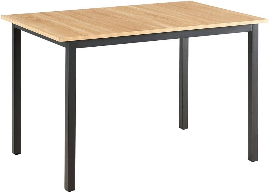 Oviala Uitschuifbare rechthoekige eettafel in licht MDF-hout Ariane