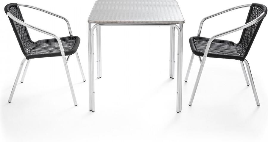 Oviala Vierkante tuinset en 2 fauteuils