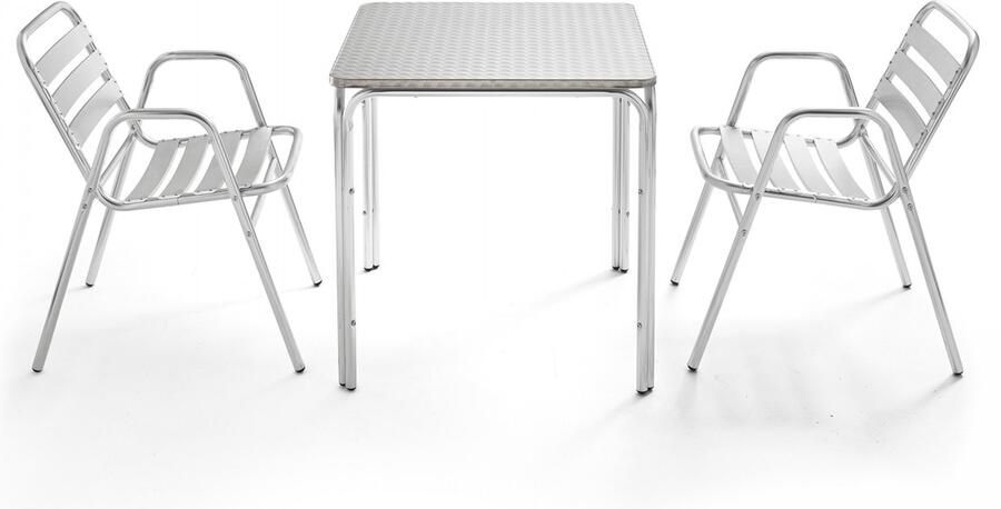 Oviala Vierkante tuinset van en 2 fauteuils