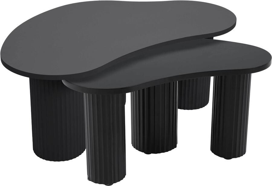 Oviala Zwarte melamine salontafel Maeve