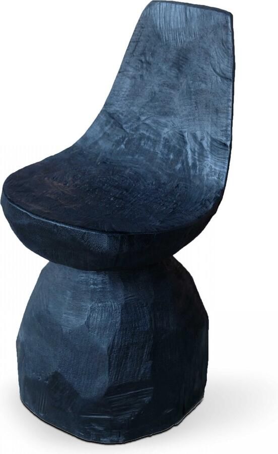 Oviala Zwarte suar houten fauteuil