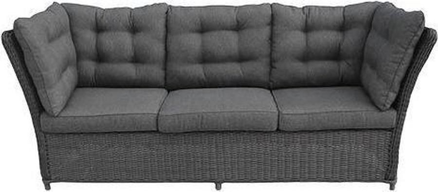 Own Gerlos 3-zits loungebank Zwart