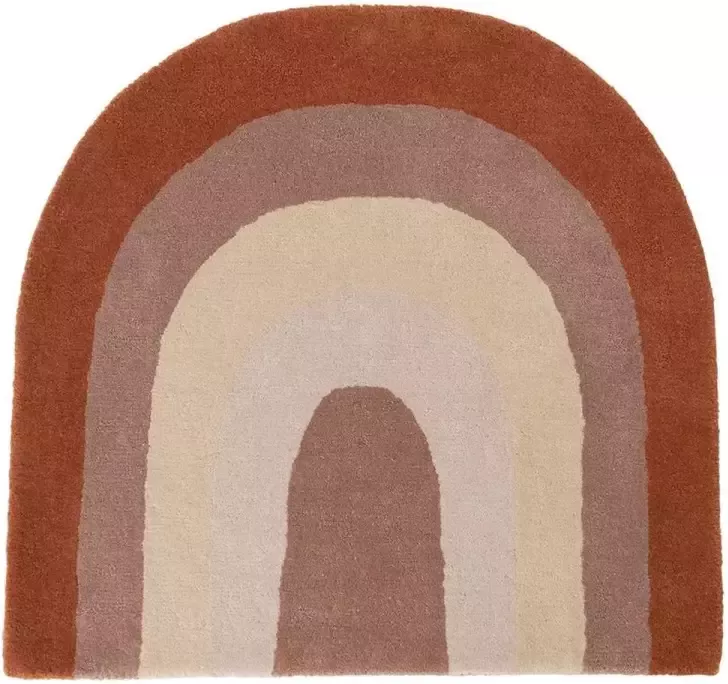 OYOY Living Design Rainbow Rug Regenboog Vloerkleed Decoratie Kinderkamer Chocoladebruin