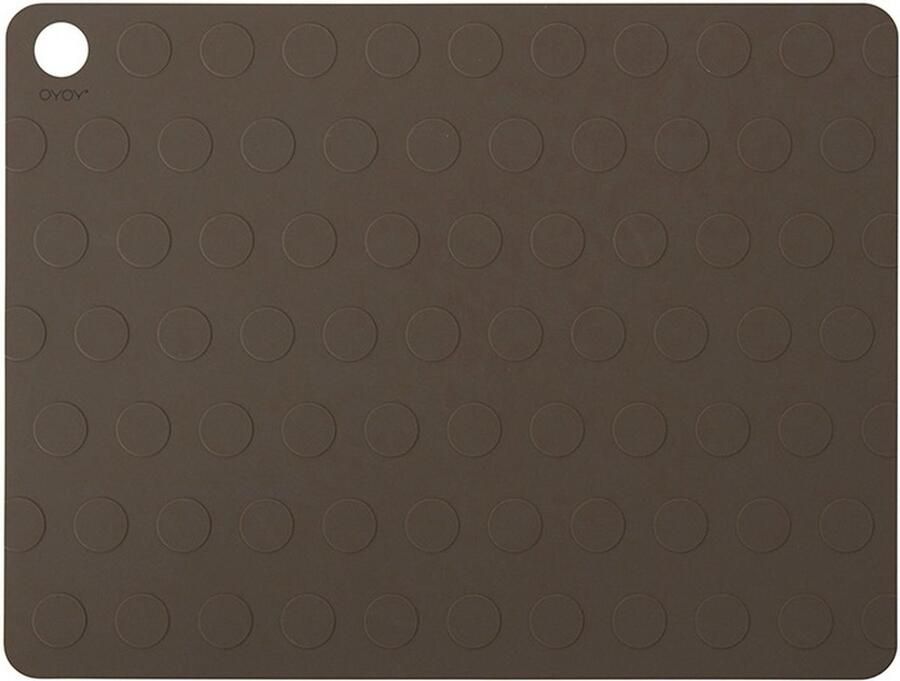 OYOY placemat Dotto choko 2 stuks