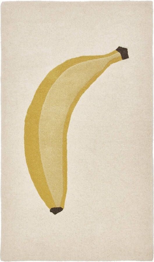 OYOY Tapijt Vloerkleed Banana 140 x 80 cm Wol Katoen Geel