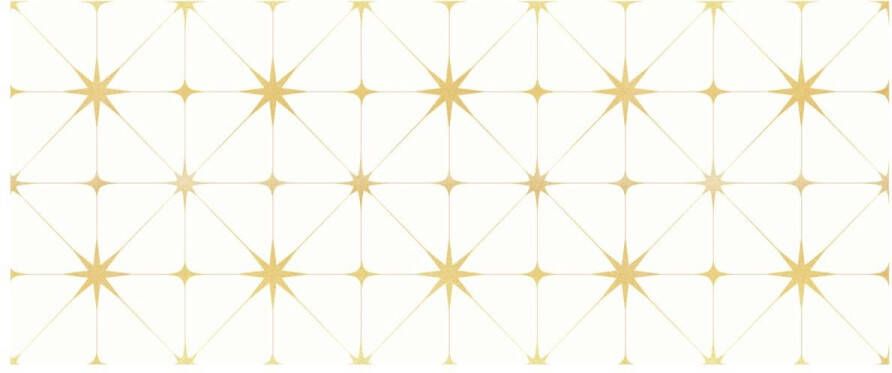 Vente-unique Gangtapijt van vinyl met art-decostijl 66 x 160 cm Wit en goudkleurig CAROZA L 160 cm x H 1.5 cm x D 66 cm - Foto 2