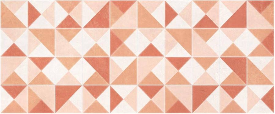 OZAIA Geometrisch gangtapijt van vinyl 66 x 160 cm Oranje MYRALA L 160 cm x H 1.5 cm x D 66 cm