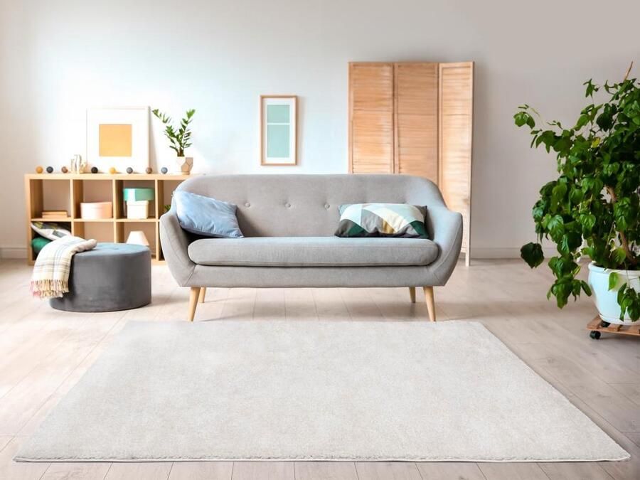 Vente-unique Shaggy hoogpolig tapijt 200 x 300 cm Wit MILINIO L 300 cm x H 3.5 cm x D 200 cm - Foto 2