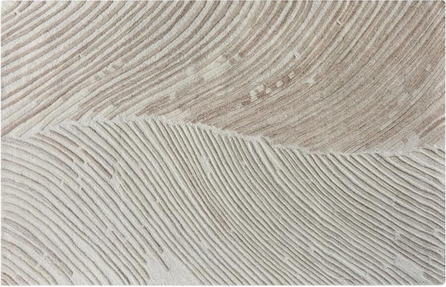 Vente-unique Tapijt met reliëf van 100% wol handgemaakt 160 x 230 cm 2200 g m2 Ivoorwit SERAPHINA L 230 cm x H 1.5 cm x D 160 cm