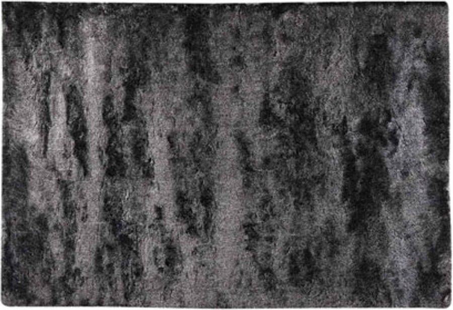 Vente-unique Tapijt shaggy DOLCE antraciet polyester 140 x 200 cm L 200 cm x H 4 cm x D 140 cm