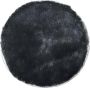 OZAIA Tapijt shaggy GLITTER zilver polyester D120 cm L 120 cm x H 3 cm x D 120 cm - Thumbnail 1