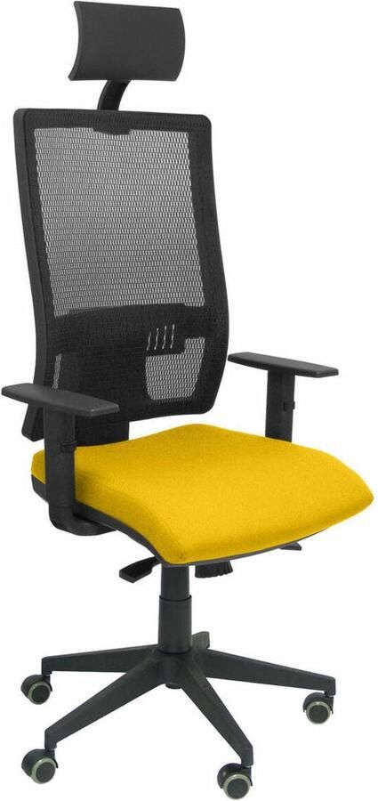 P&C Bureaustoel met hoofdsteun Horna bali Piqueras y Crespo BALI100 Geel