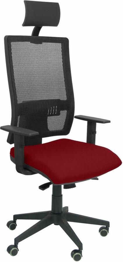 P&C Bureaustoel met hoofdsteun Horna bali Piqueras y Crespo BALI933 Rood Kastanjebruin