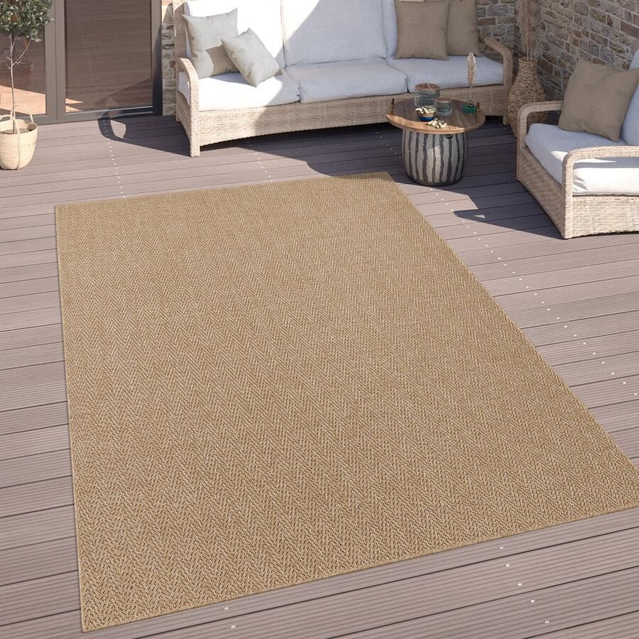 Paco Home Buiten Vloerkleed Voor Balkon Terras Keuken Eenkleurig Wasbaar In Wasmachine 80x150 cm