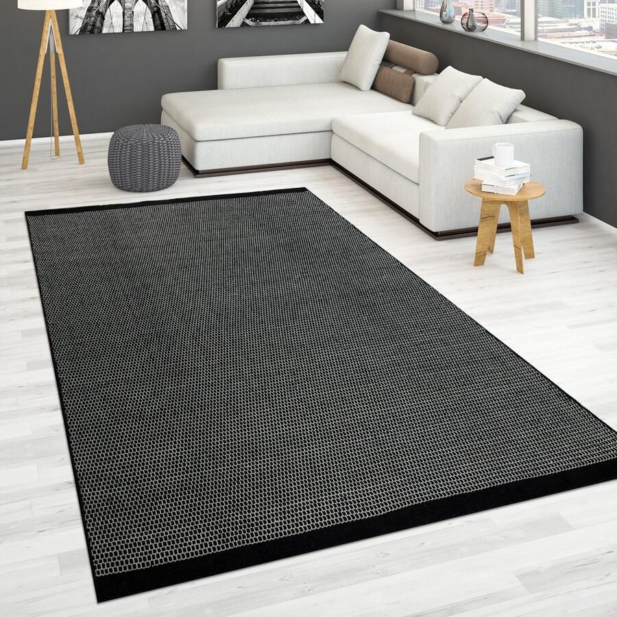 Paco Home Handgeweven tapijt platgeweven 100% wol in Scandinavische stijl in verschillende kleuren 60x110 cm