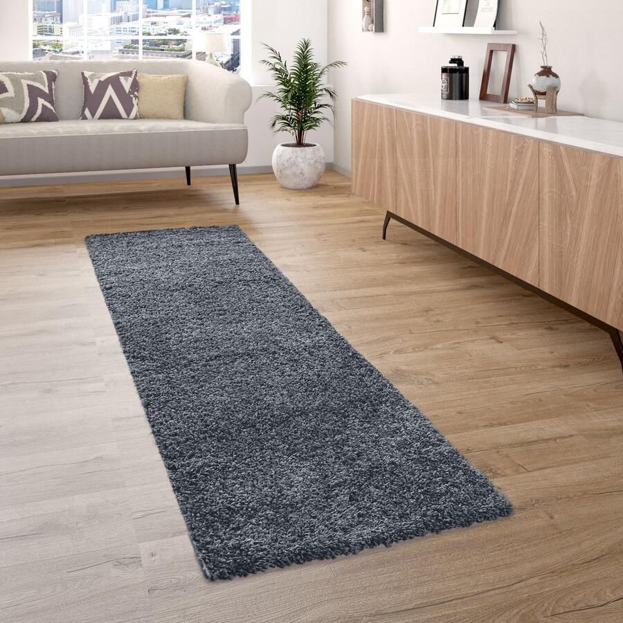 Paco Home Hoogpolig Vloerkleed Shaggy Voor Woonkamer Zacht Pluizig Bestendig Sterk 70x250 cm