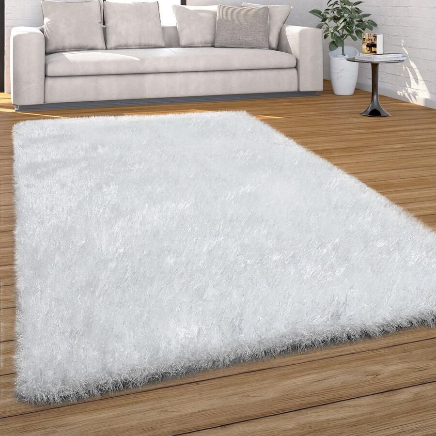 Paco Home Hoogpolig Vloerkleed Woonkamer Shaggy Eenkleurig Zacht Modern 80x300 cm