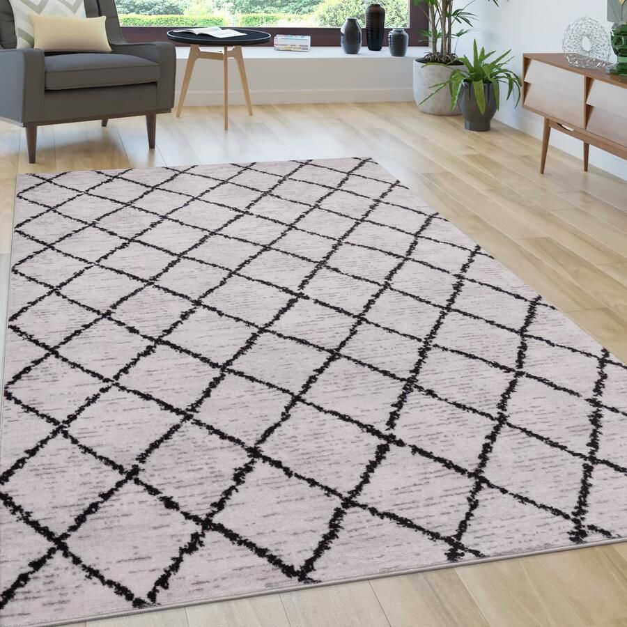 Paco Home Hoogpolig Vloerkleed Woonkamer Shaggy Zacht Vintage Modern 140x200 cm