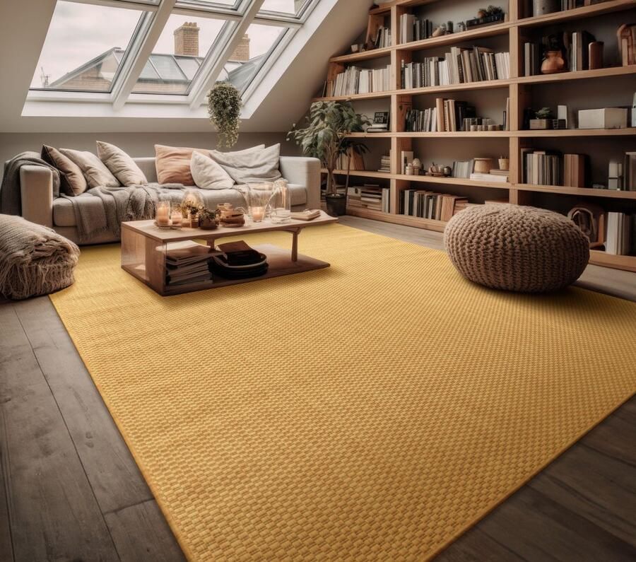 Paco Home In-& Outdoor Balkon Terras Keukenvloerkleed Eenkleurig Gemêleerd Patroon 240x340 cm