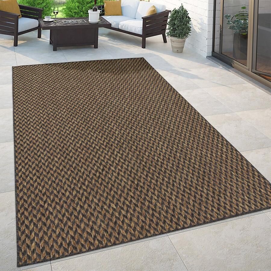 Paco Home In- & Outdoor Vloerkleed Balkon Terras Keukenvloerkleed Modern Boho Oriëntaals 160x220 cm