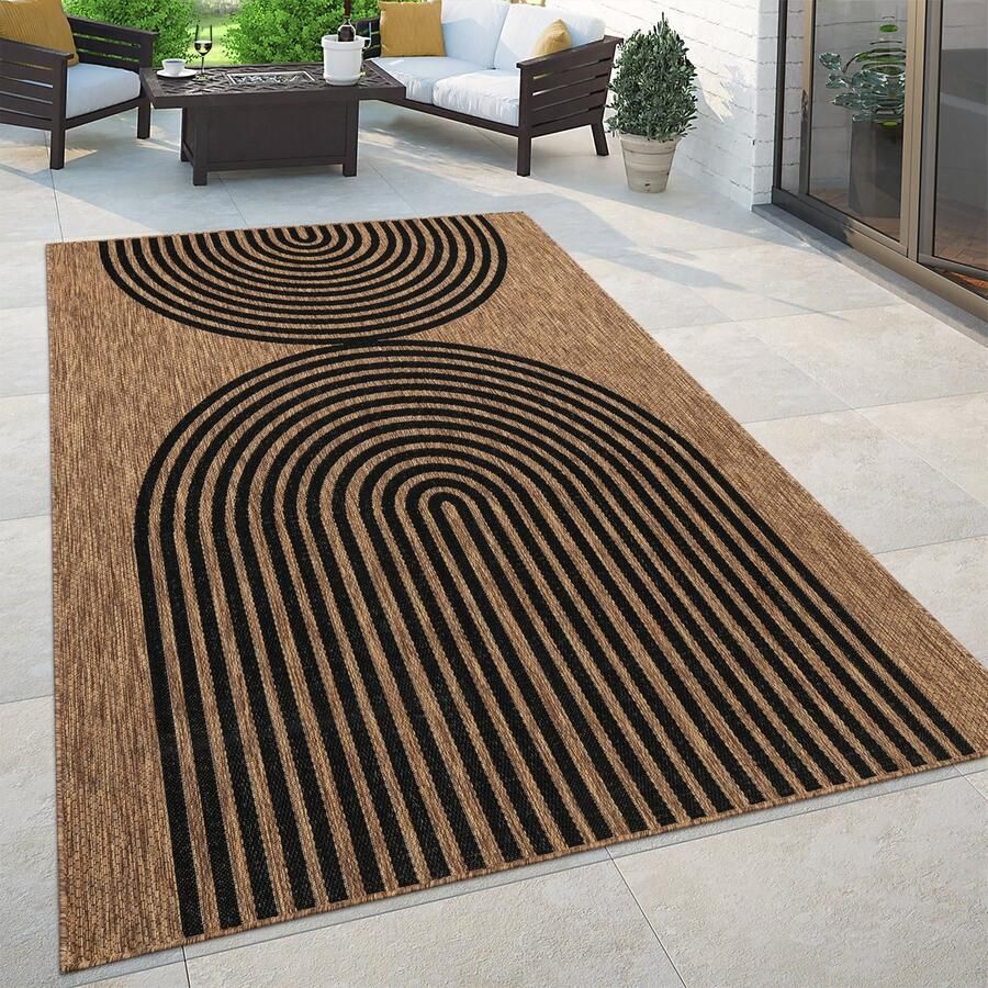 Paco Home In- & Outdoor Vloerkleed Balkon Terras Keukenvloerkleed Modern Boho Oriëntaals 60x100 cm