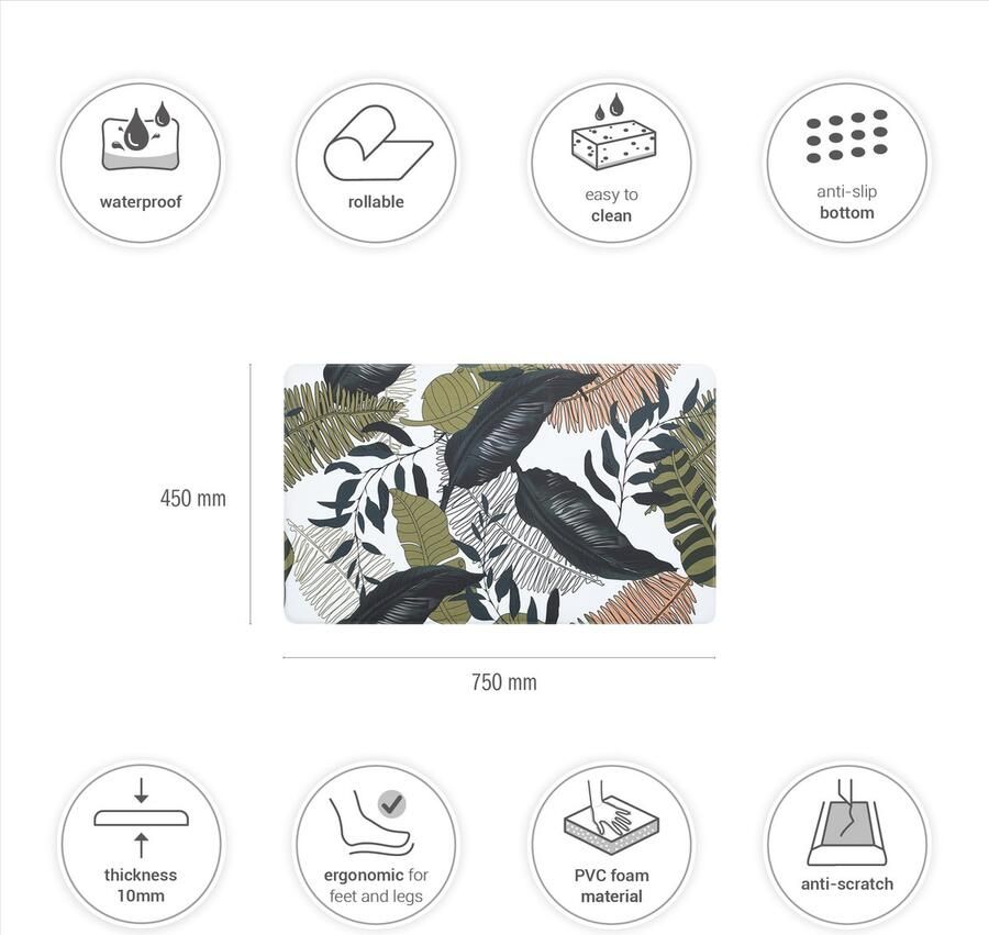 Paco Home Keukenmat Keukenloper Vloerkleed Keuken PVC Antislip Loper Voor Keuken Voetmat