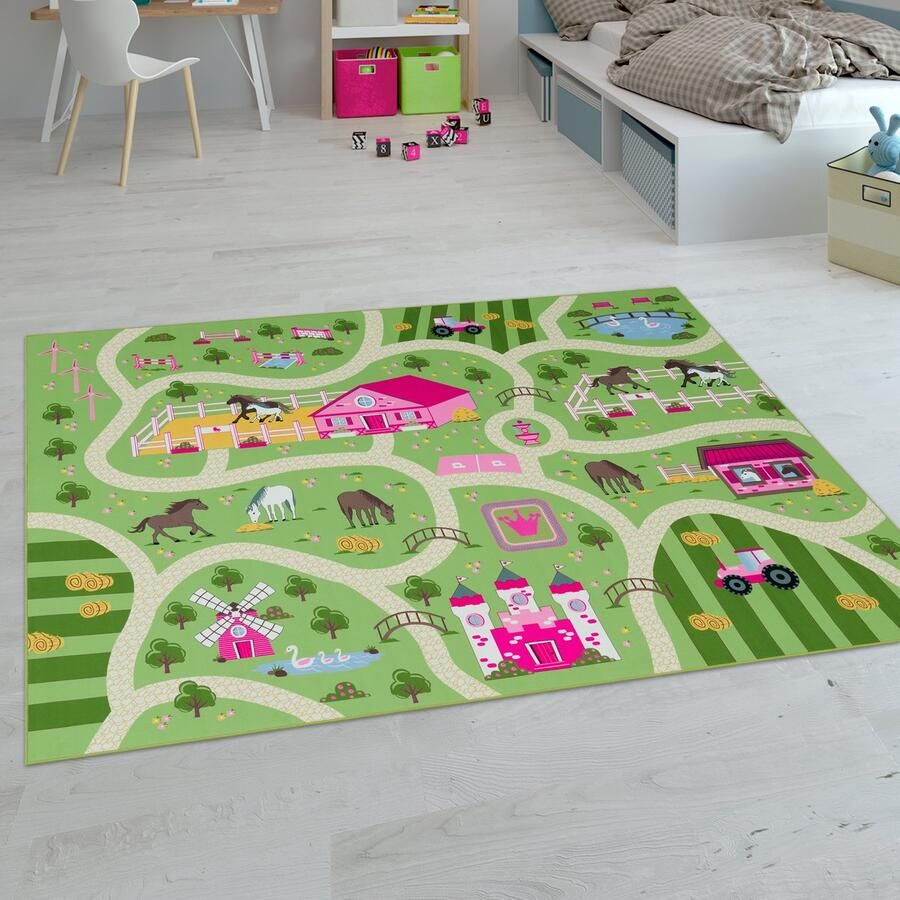 Paco Home Kindertapijt Laagpolige Vloerkleden Voor Kinderkamer Speelkleed Meerkleurig 240x340 cm