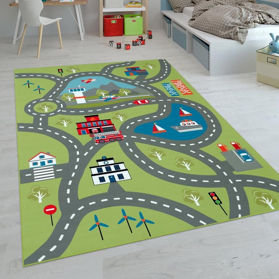 Paco Home Kindertapijt Laagpolige Vloerkleden Voor Kinderkamer Speelkleed Meerkleurig 120x160 cm