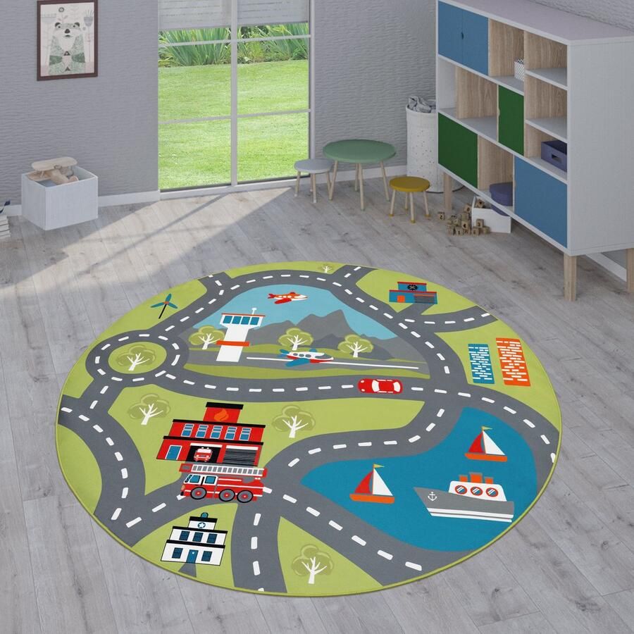 Paco Home Kindertapijt Laagpolige Vloerkleden Voor Kinderkamer Speelkleed Meerkleurig 160 cm Rund