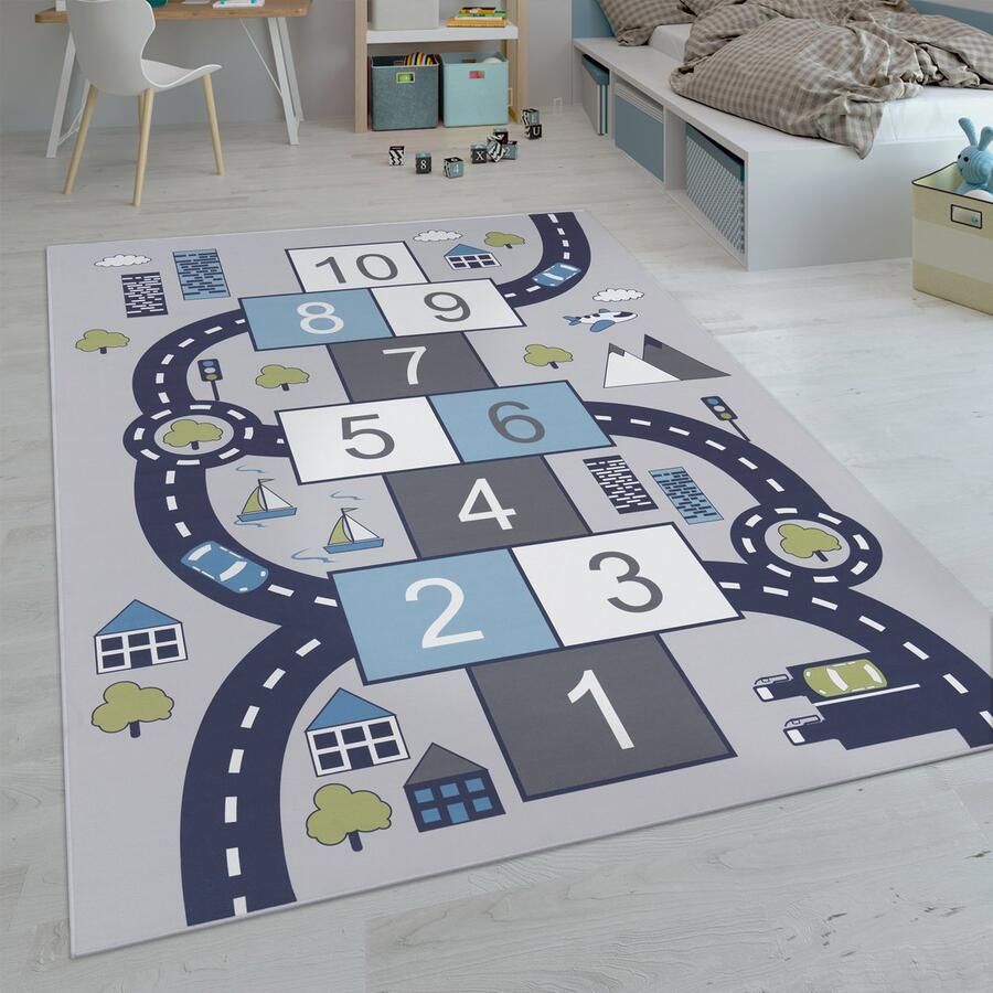 Paco Home Kindertapijt Laagpolige Vloerkleden Voor Kinderkamer Speelkleed Meerkleurig 240x340 cm