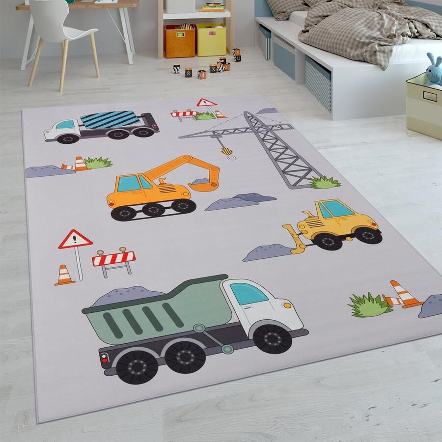 Paco Home Kindertapijt Laagpolige Vloerkleden Voor Kinderkamer Speelkleed Meerkleurig 100x200 cm
